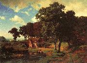 Albert Bierstadt A Rustic Mill oil painting on canvas
